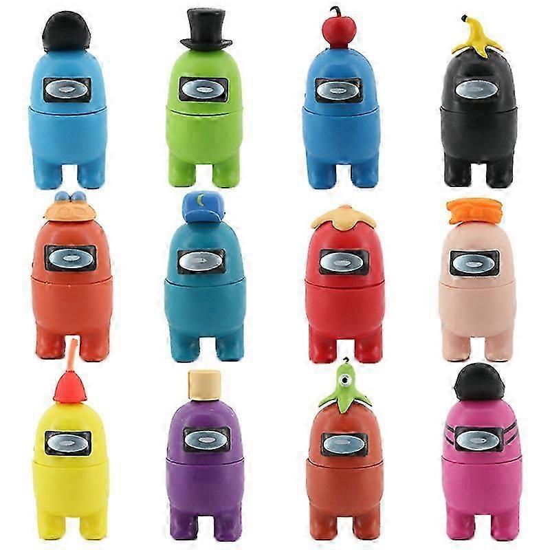 12 Pack Among Us Figures (8-10cm)A
