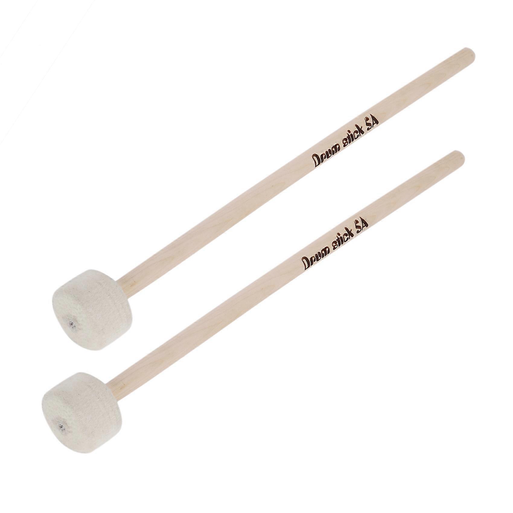 1 Pair Drum Mallet Stick Felt Head Mallet Timpani Stick Drum Hammer
