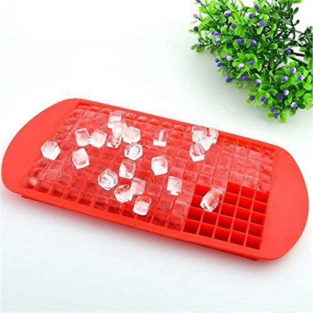 160 Grid Silicone Ice Cube Tray, Squares Mini Small Food Grade Ice Mold, Blue
