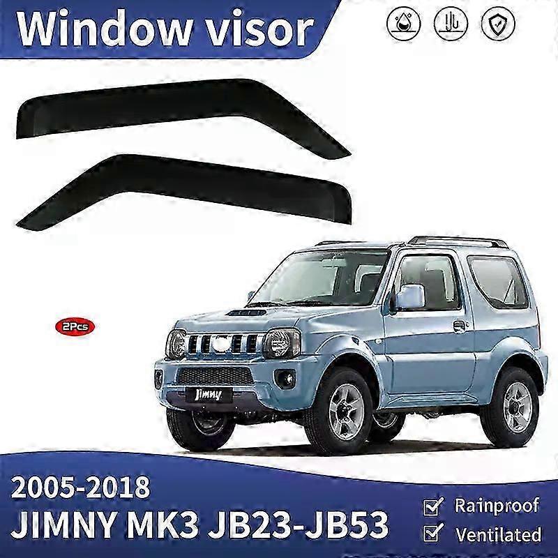 Applies to Suitable for Suzuki JIMMY JB23 JB53 2005-2018 Window Visor Vent Shades Ventvisor Wind Deflectors Visors Rain Guard Shades Visor