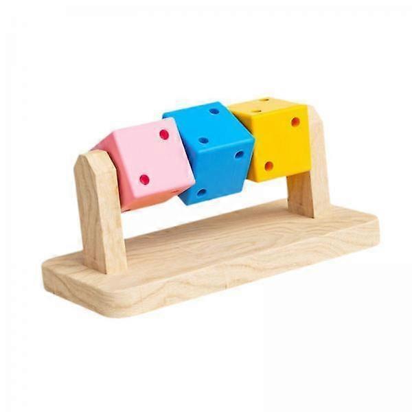 4x Hamster Cage Toy Training Wood Squirrel Playing Toy for Lemmings Bunny Mice