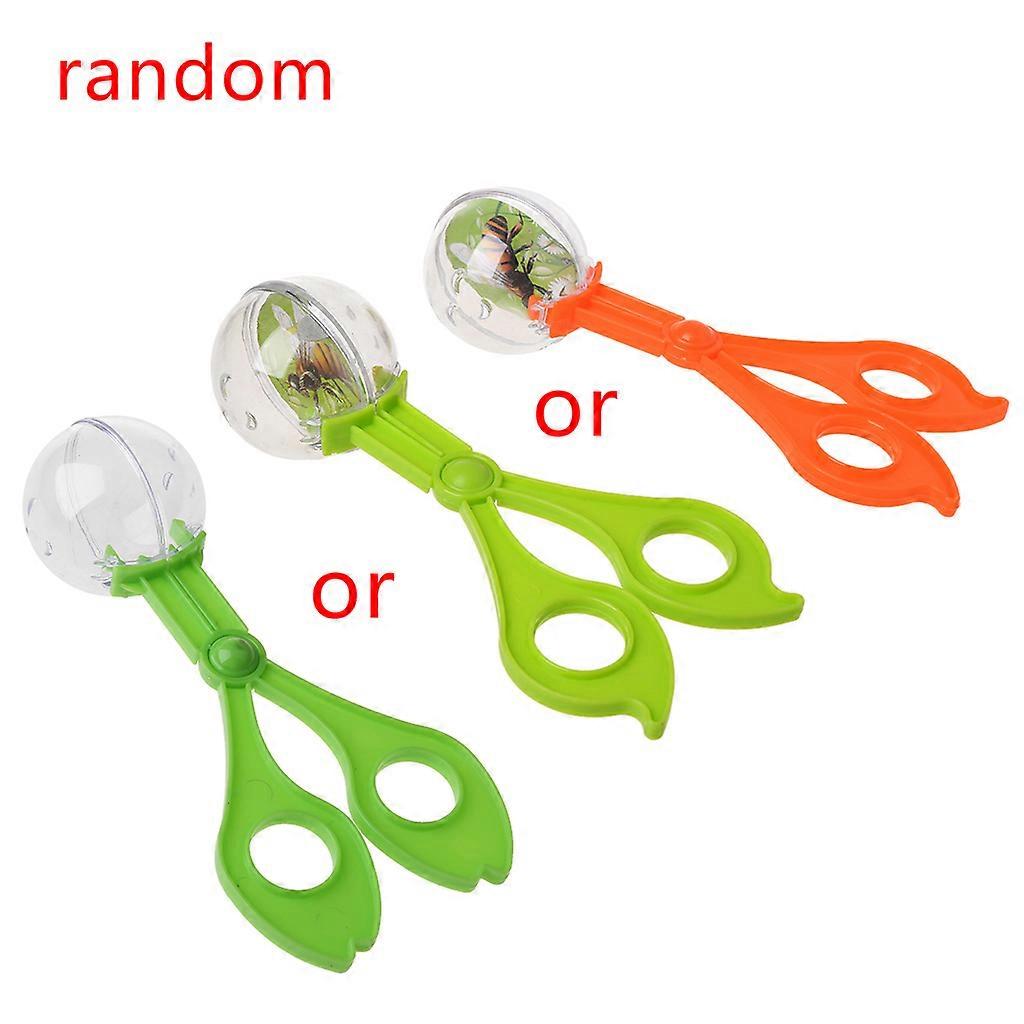 Plastic Bug Insect Catcher Scissors Tongs Tweezers For Kids Children Toy Handy Multicolor
