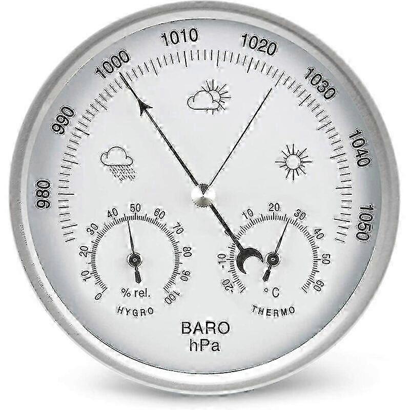 Analog Dial Barometer Weather Station with Thermometer Hygrometer for Atmospheric Pressure