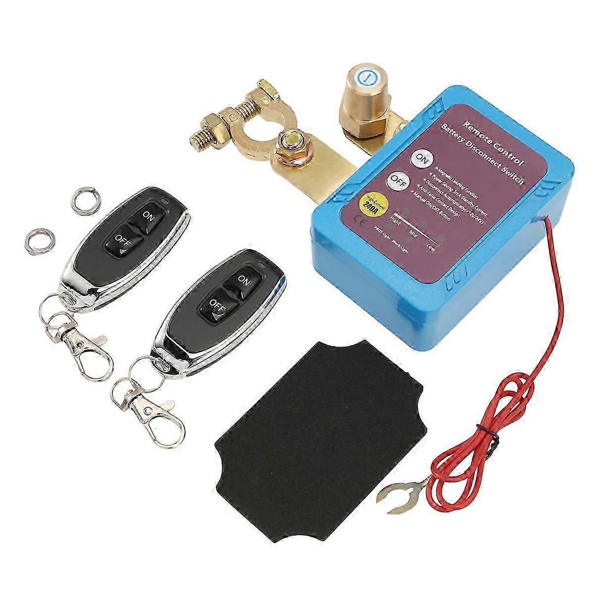 12V 240A Remote Battery Disconnect Switch, Automatic Power Off Switch ...