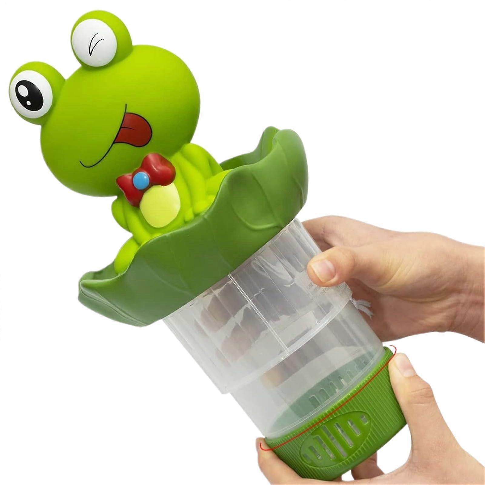 Floating Chlorine Dispenser Frog With Adjustable Release Large-Capacity Basket For 3-Inch Tabs Keeps Water Clean