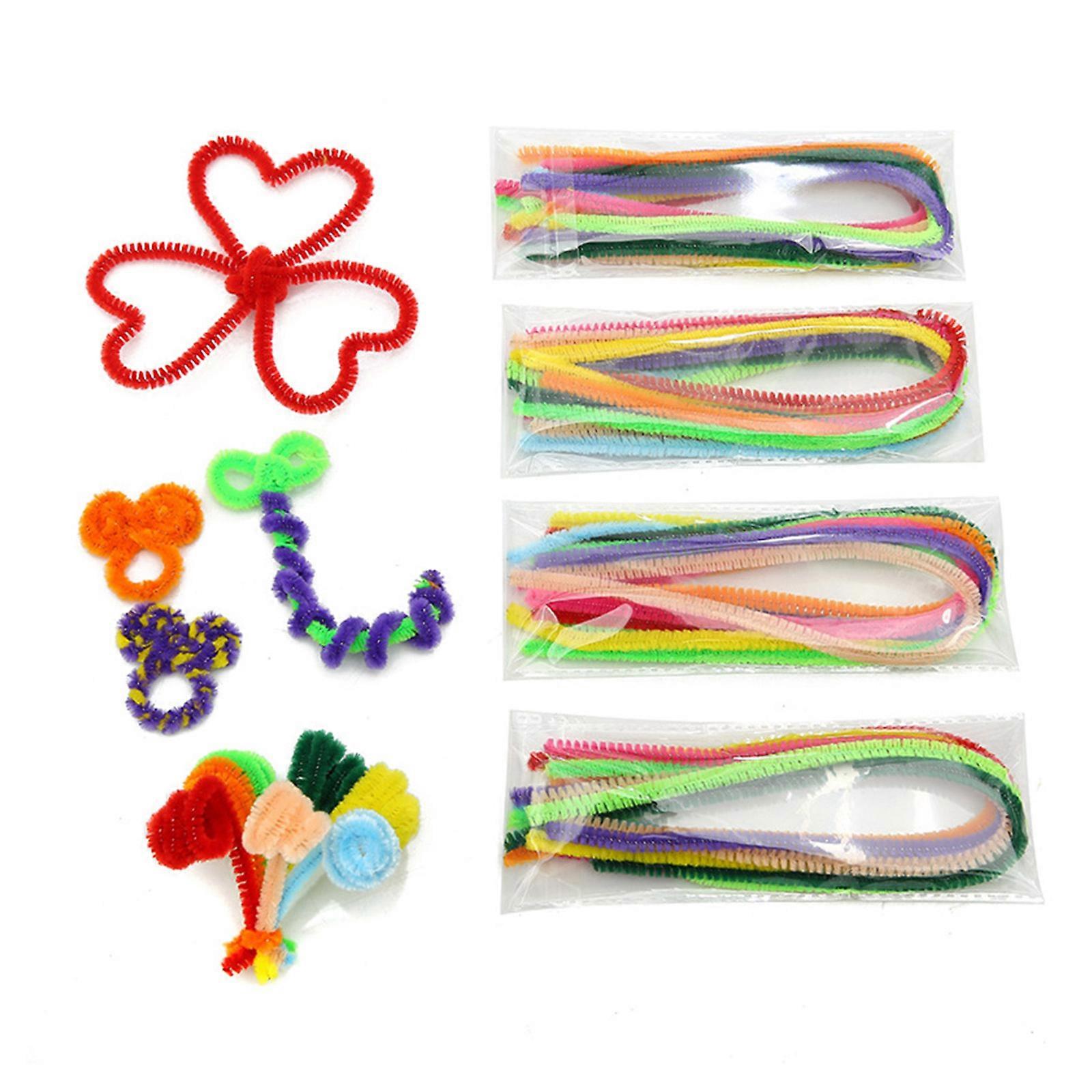 100 Pipe Cleaners in Every Color of The Rainbow Chenille Stems Twist Sticks Great for DIY Arts & Crafts Projects