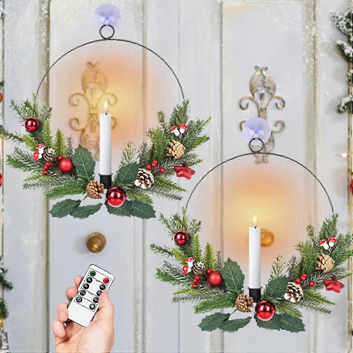 Flameless Candles With Remote And Timer Wreaths, Real Wax Battery Operated