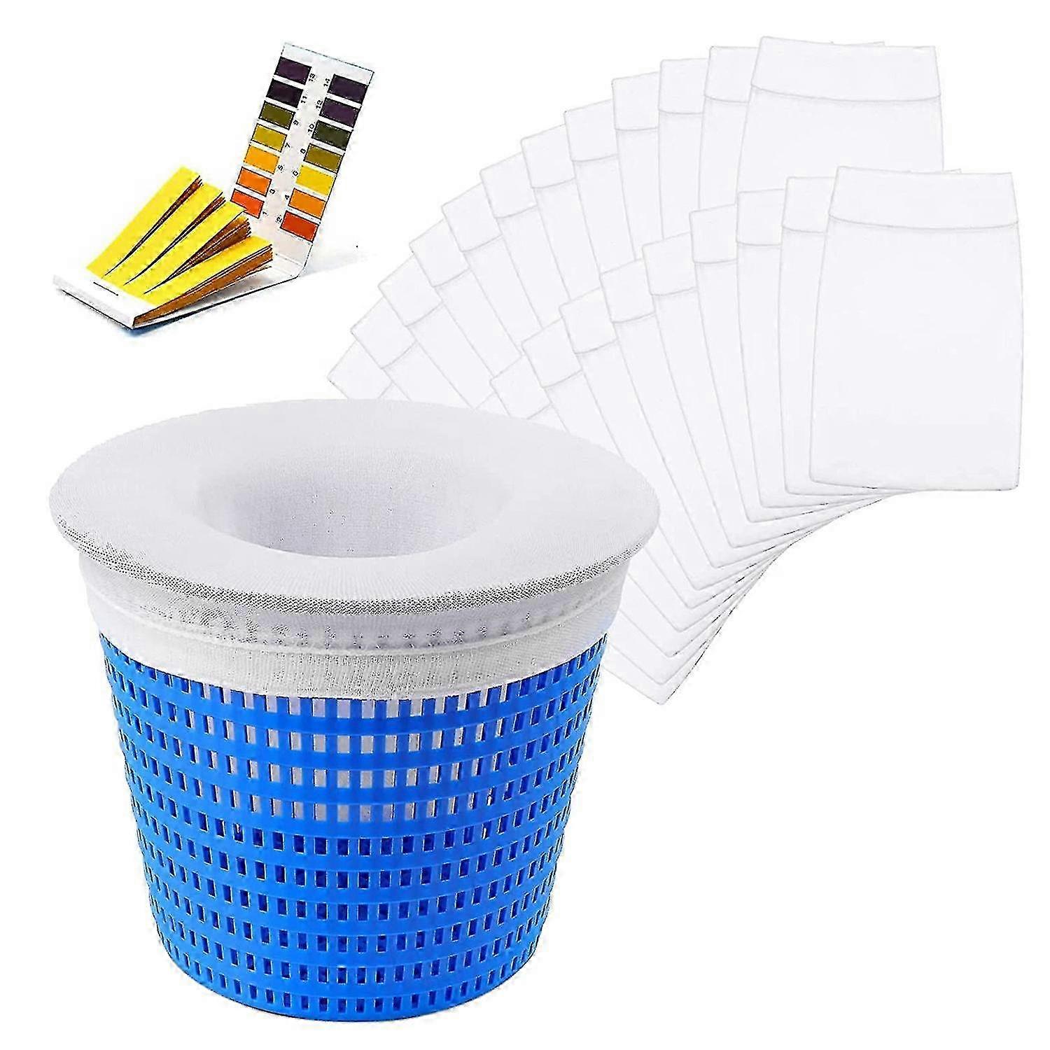 Pool Skimmer Socks, 24-Pack, Reusable Filter Nets for Skimmers