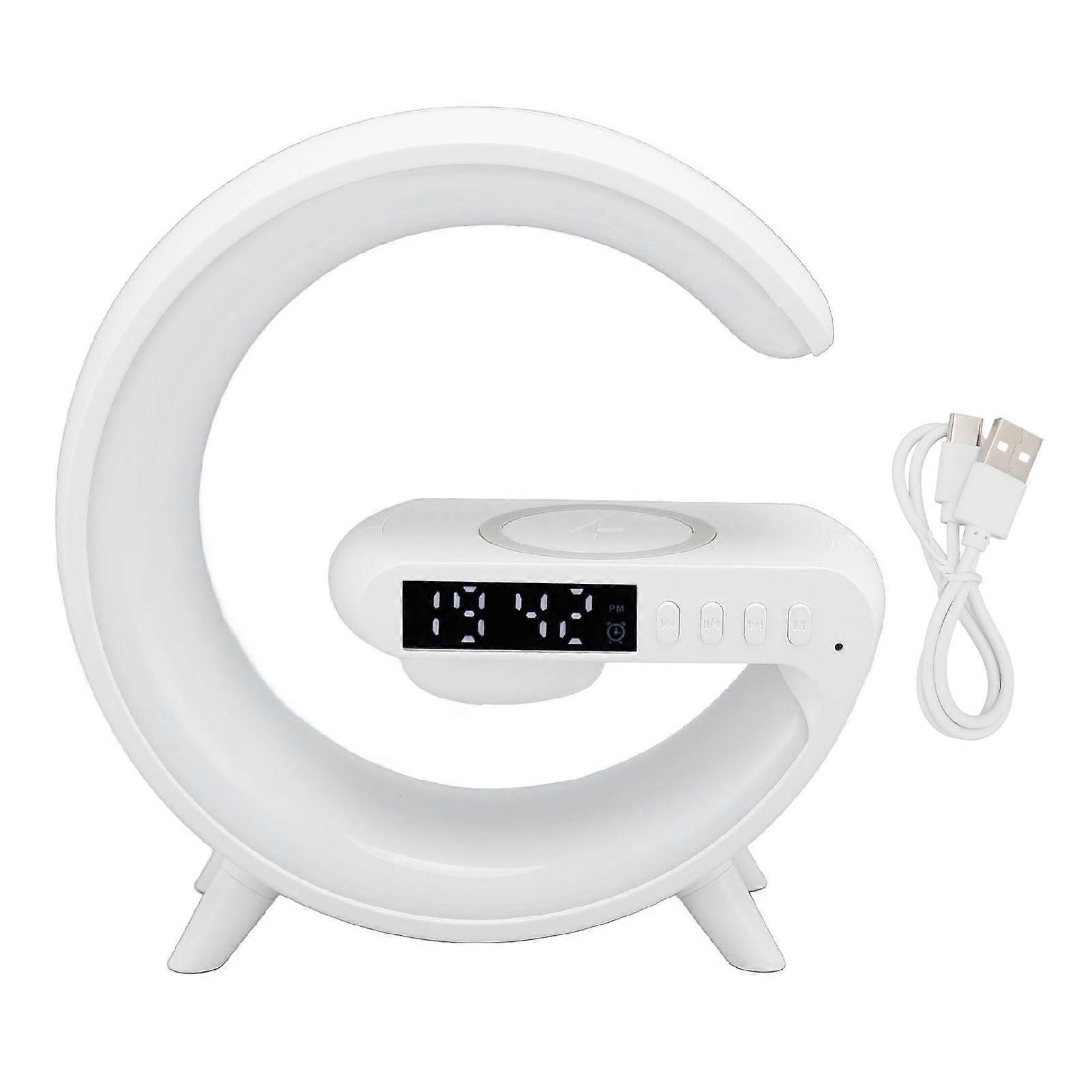 Smart Alarm Clock with Wireless Charging, Bluetooth Speaker, Music Sync & Remote Control