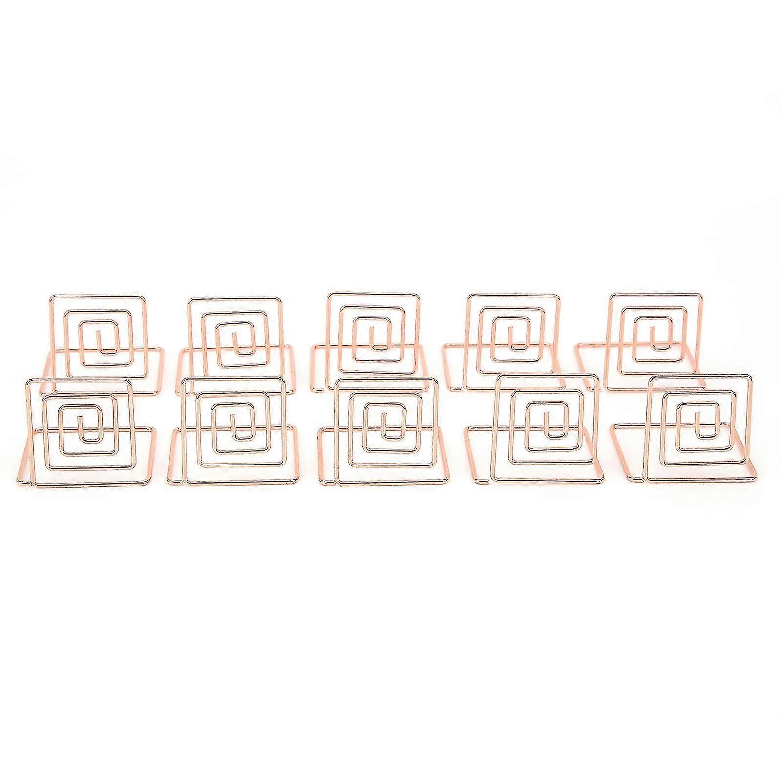 2025 10Pcs Business Card Holder Mini Cute Metal Desktop Message Display Stand for Table Number Photo Memo Banknote