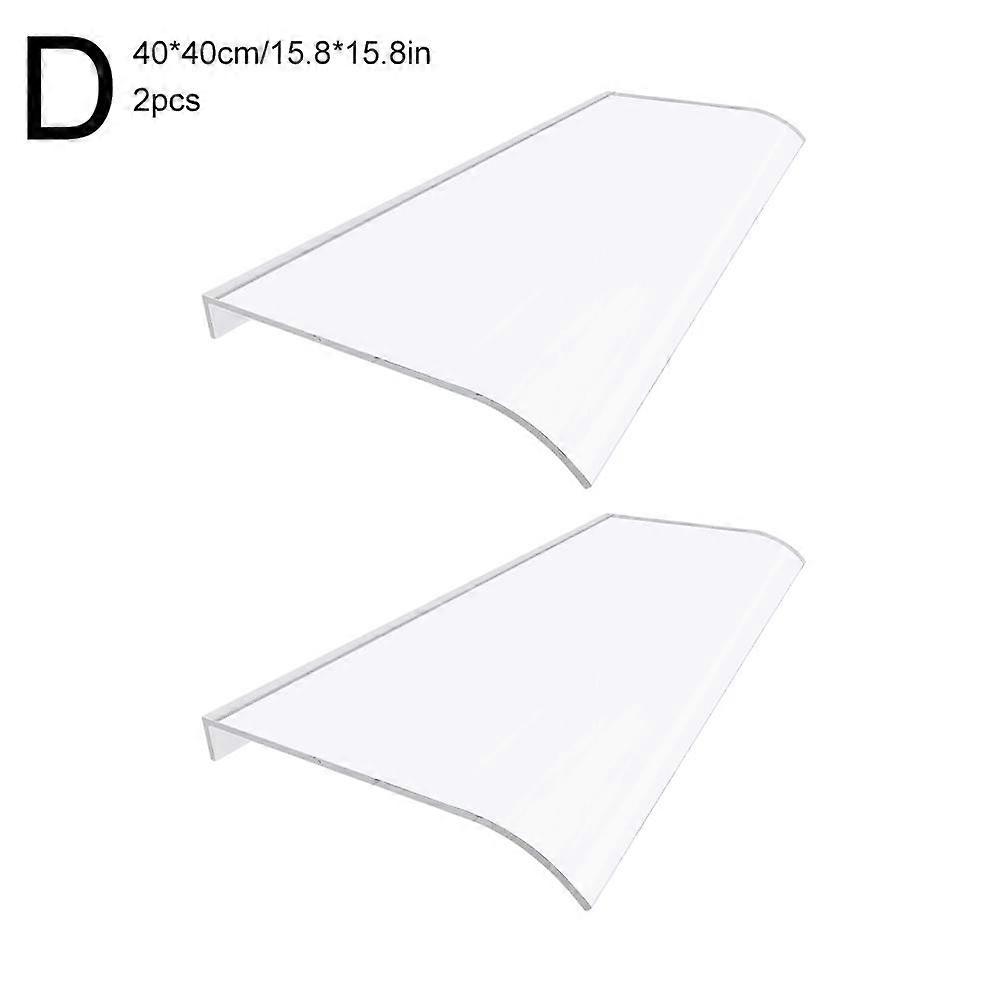 2pcs40*40(D)$Transparent canopy invisible canopy without bracket thickened eaves balcony rainproof charging pile canopy