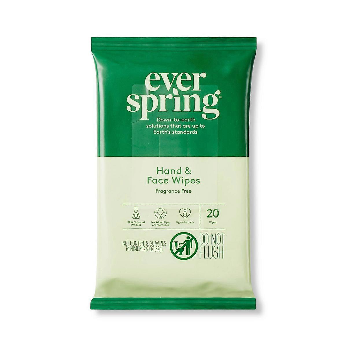 Fragrance Free Hand And Face Wipes - 20ct - Everspring™