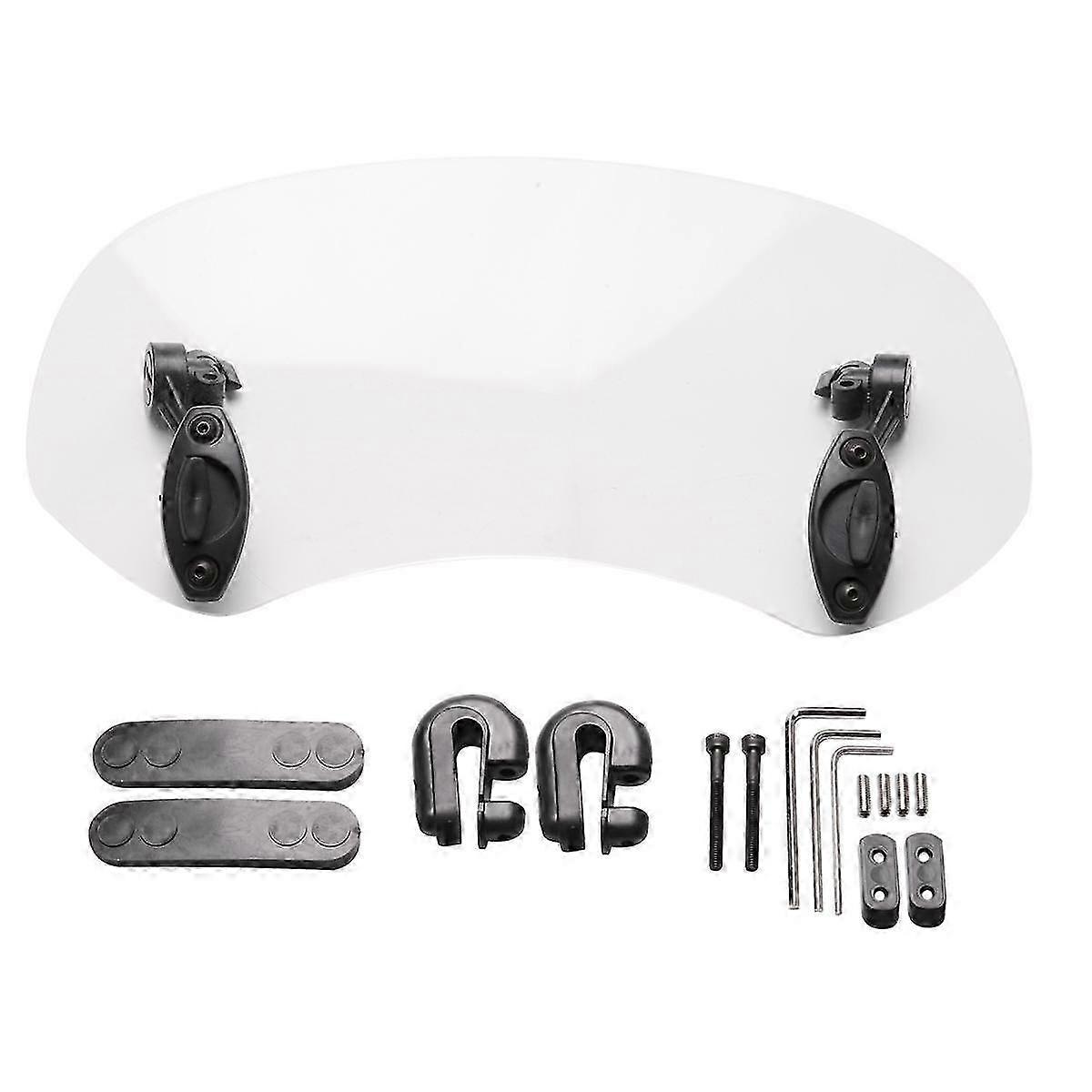 Universal Motorcycle Adjustable Windshield Extension 28.5x12x21cm Transparent Air Deflector