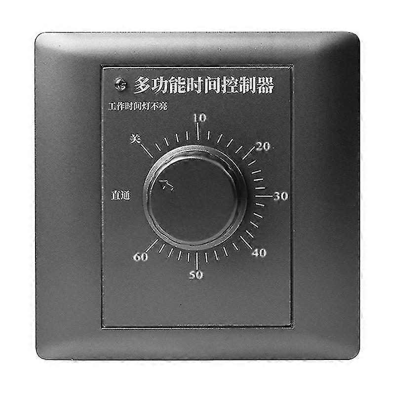220V AC Timer Switch for Pump Mechanical Countdown Control 60 Min Grey