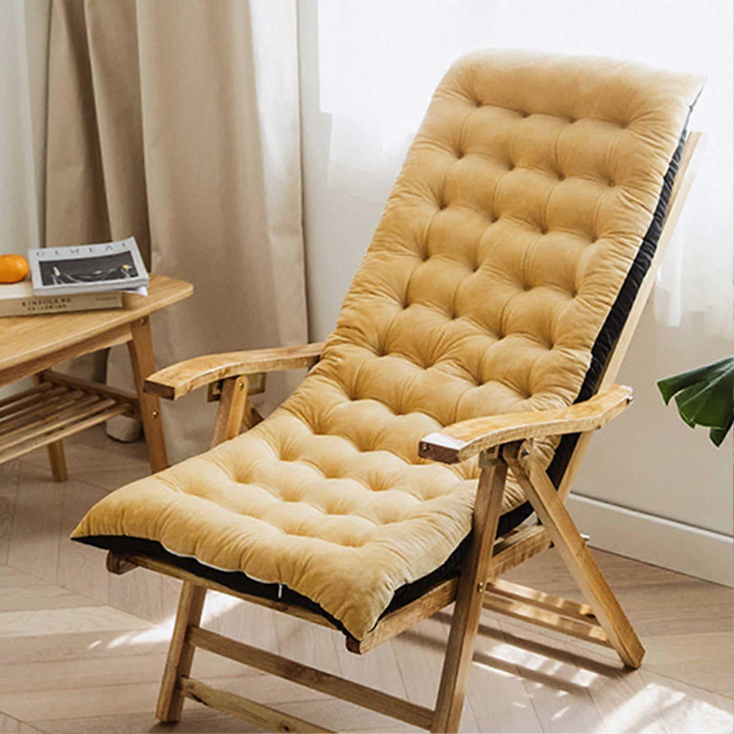 Garden Chair Seat Cushion - High-Backed Patio Cushion for Folding Chairs, Deckchairs, Rocking Chairs, and Loungers