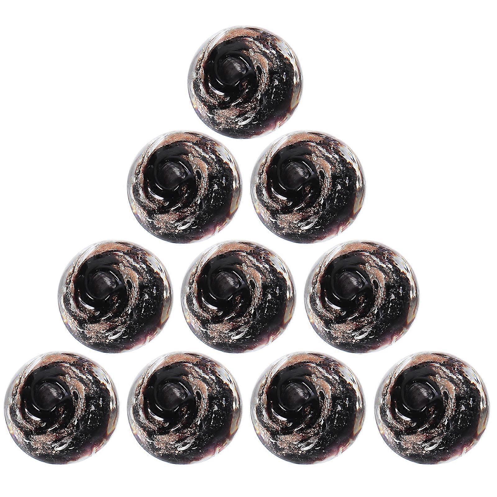 Glass Beads Spacer Beads for Bracelet Making DIY Crafts 50Pcs Black