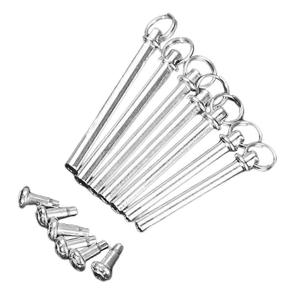 7 sets of Folding Hand Fan Shaft Rivets And Nuts Repair Kit Solid Shaft Replacement Fastener