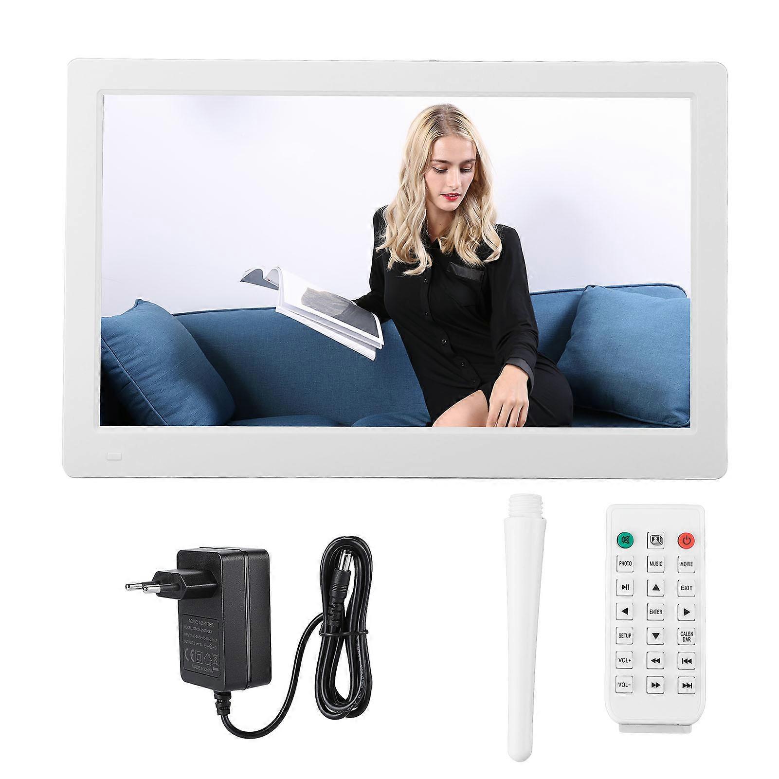 15.6" Digital Photo Frame - 1080P HD, 32GB Storage, Auto Rotate, IPS, Remote, EU Plug