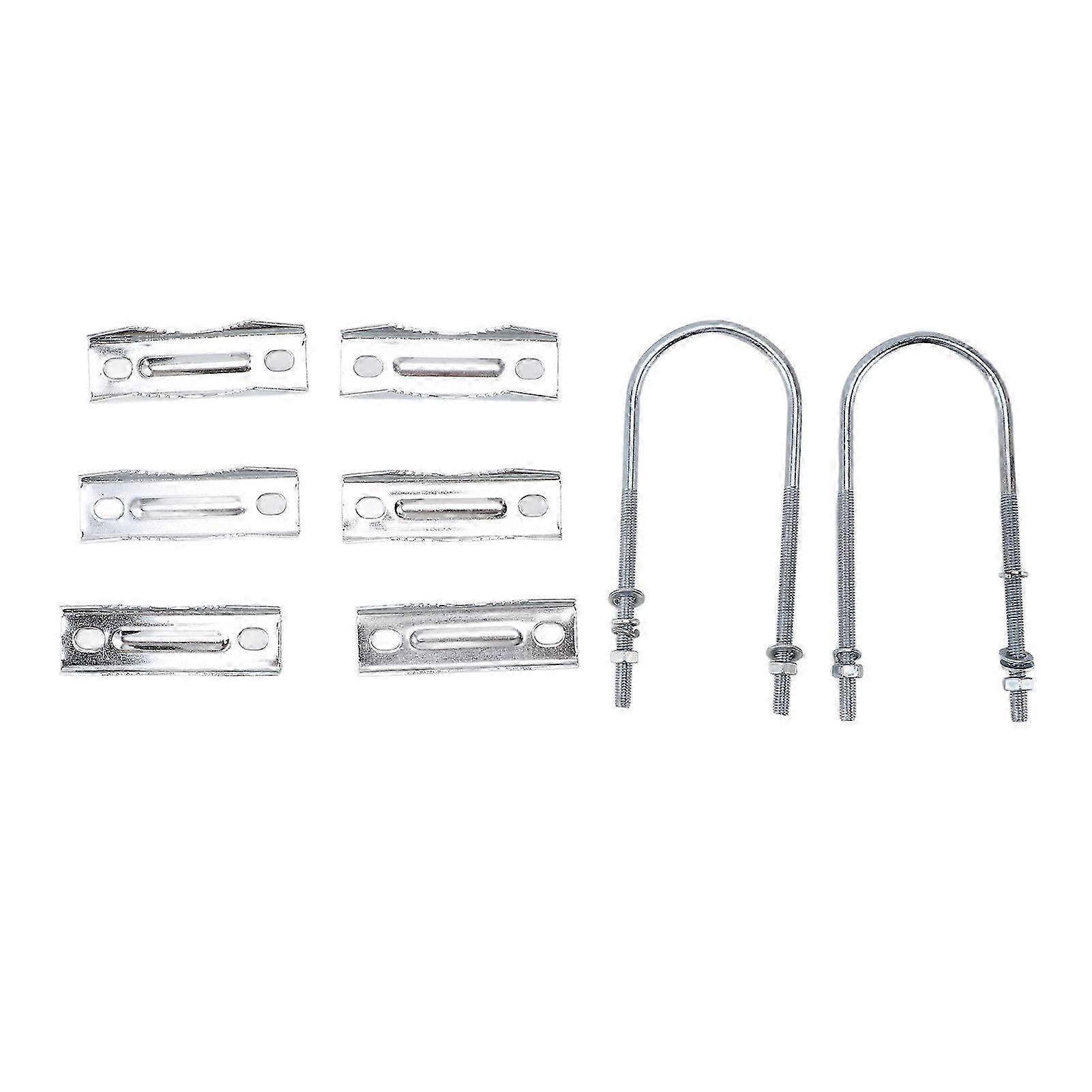 Double Antenna Mast Clamp Kit Iron V Jaw Block with U Bolts Mast to Mast Mount Bracket Kit for Outdoor Antenna B