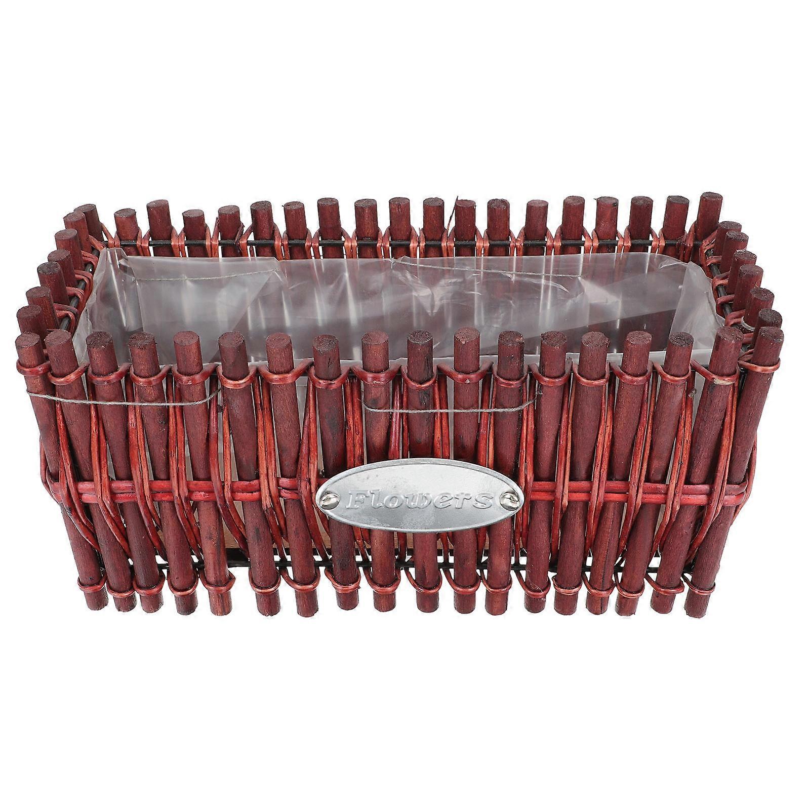 Creative Succulent Pots Rectangular Shape Style Wooden Material Flower Arrangement 1Pack