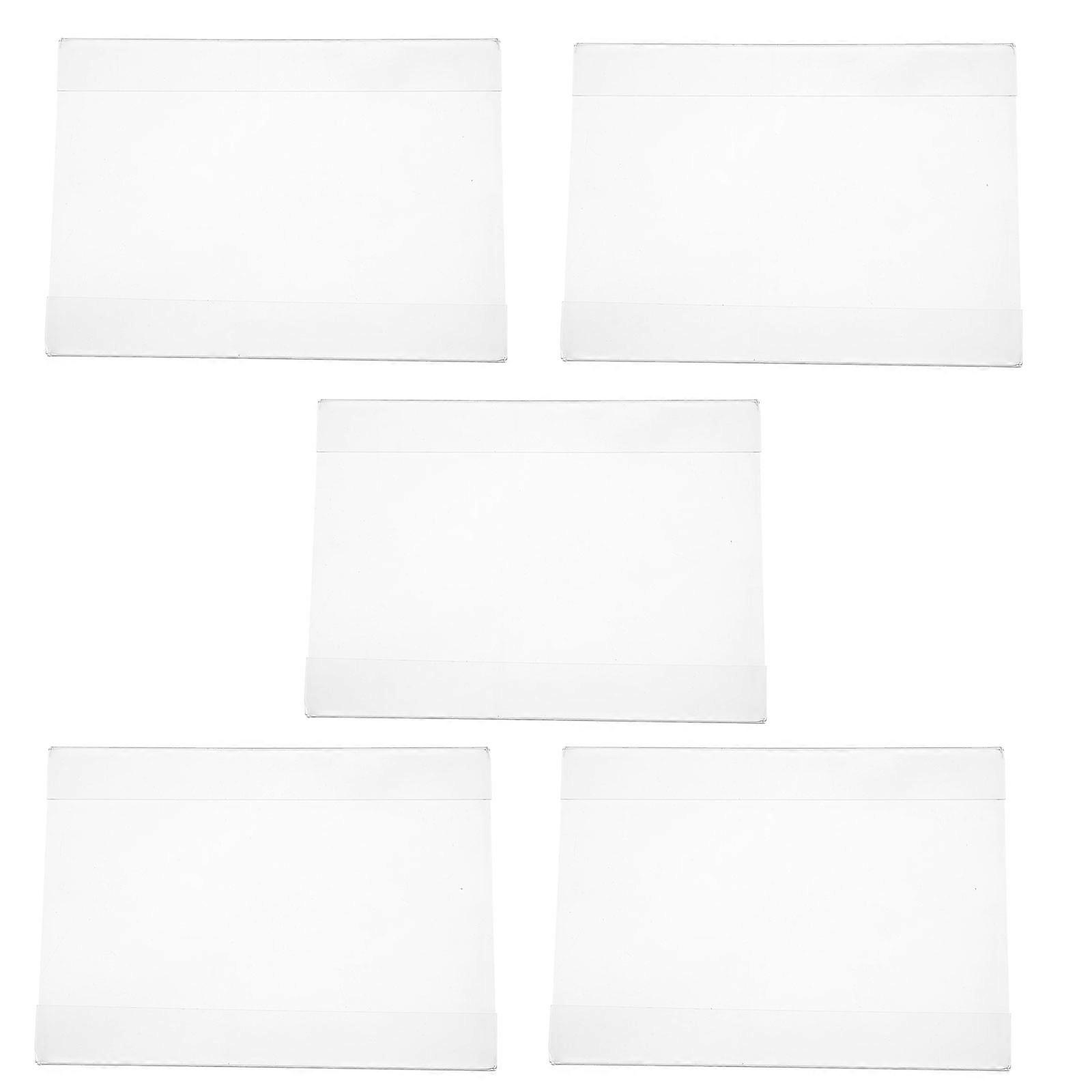 Clear Sign Holders Supermarket Label Holders Office Label Holder Rectangular Shape Price Display 5Pcs