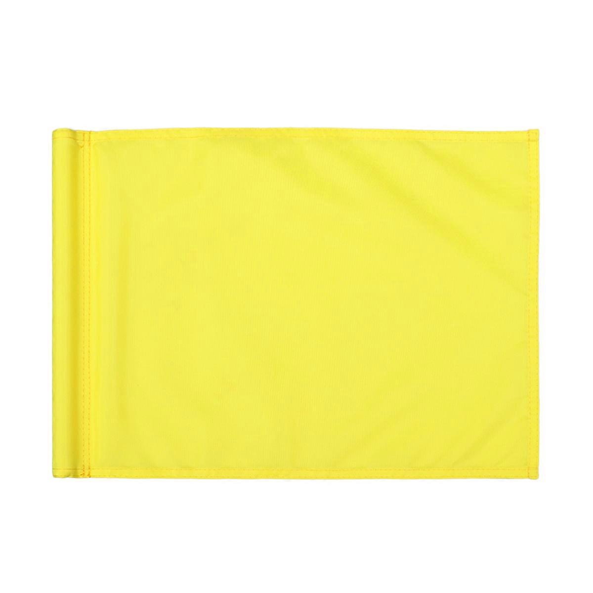 Monochrome Yellow Mini Practice Putting Green Flag – Durable, Tear Resistant Cloth for Golf Training and Course Marking