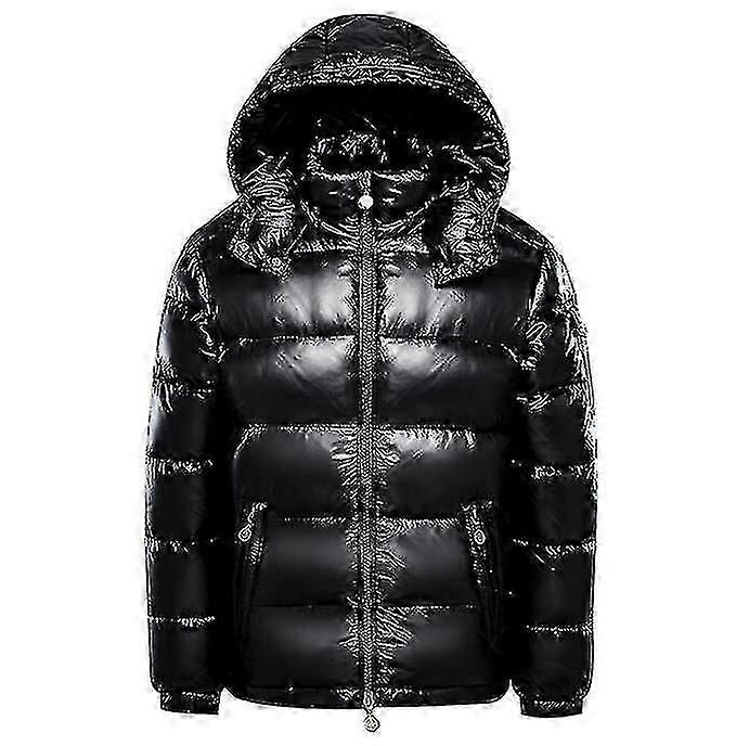 Mens Hooded Shiny Down Jacket Winter Coats
