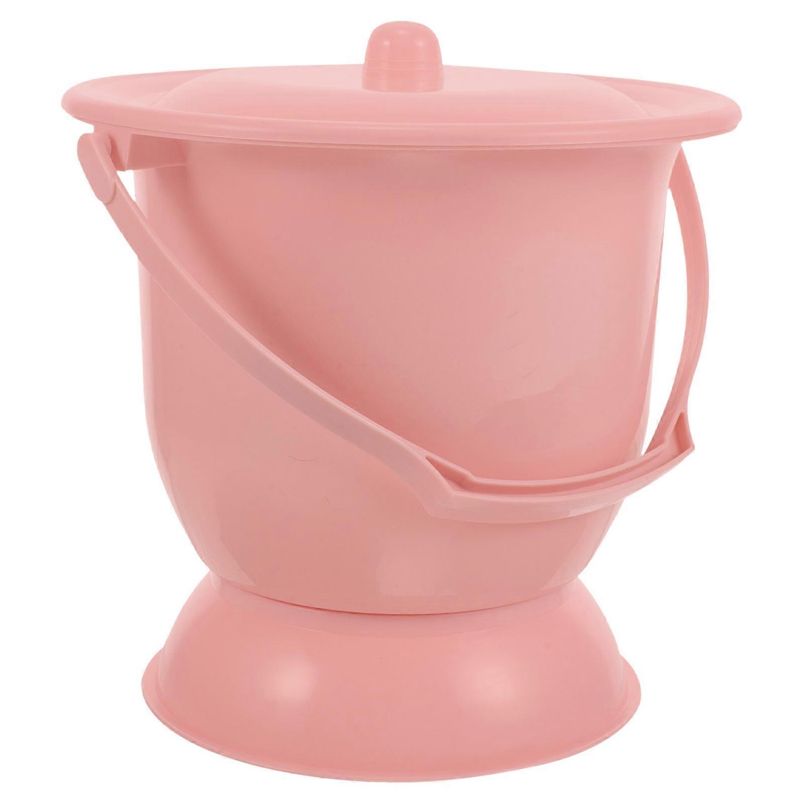 Urine Collection Portable Potty For Bedroom Use Children Simple Design Pink 23.50X23.50X22.00CM 1Set