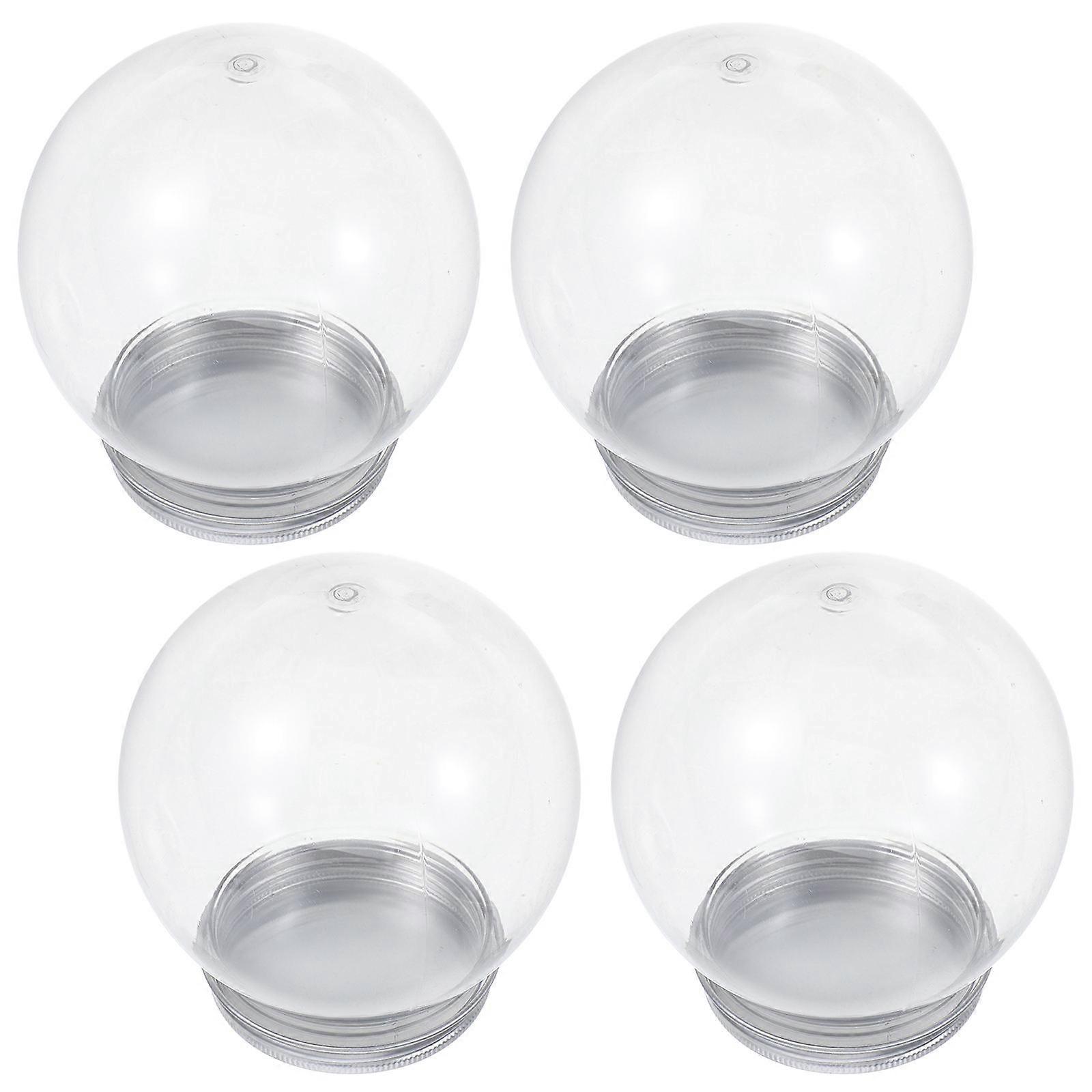 Craft Snow Globe Plastic Clear Empty Globes For Craft Enthusiasts Diy Craft Making Christmas Decoration 4Pcs