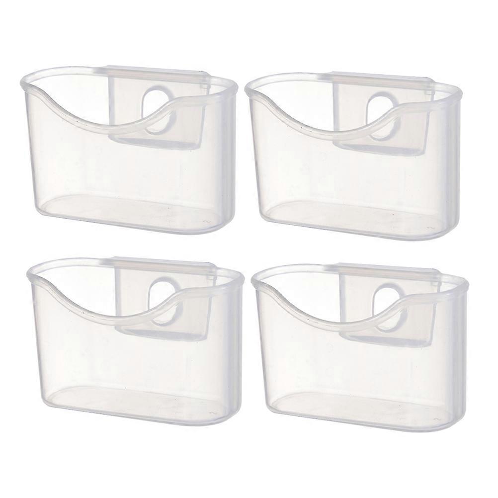 Transparent Fridge Hanging Box for Seasoning Packets Made of PP Material 4 Pcs
