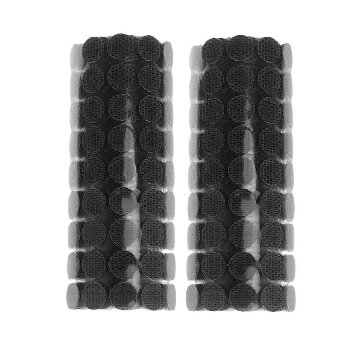 Black Sticky Dots for Hook Sticking 900 Pcs 10mm Diameter Round Double Sided Adhesive Nylon Tapes