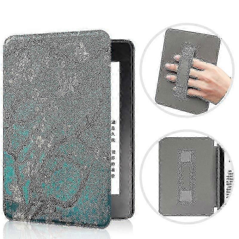 Caso compatível Kindle 6 polegadas (11th N, 2022 Se) Pu Cover com Auto Sleep Wake, mão S