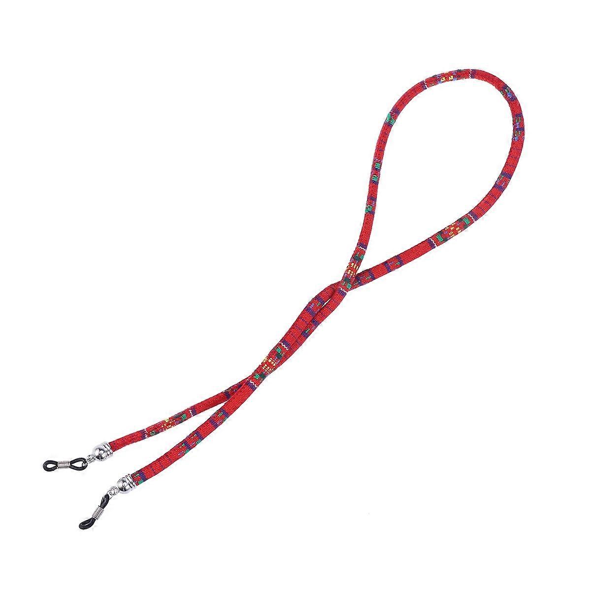 Spectacle Holder Red Cotton Wool Eyewear Retainer Daily Use 1Set