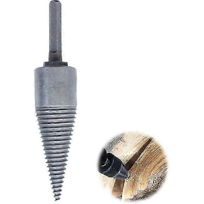 Hexagonal Wood Splitter Screw Bit Splitter Heavy Duty Log Splitter Wood Twisting Bit High Speed Heating Screw Splitting Breaker Woodworking Tool For E