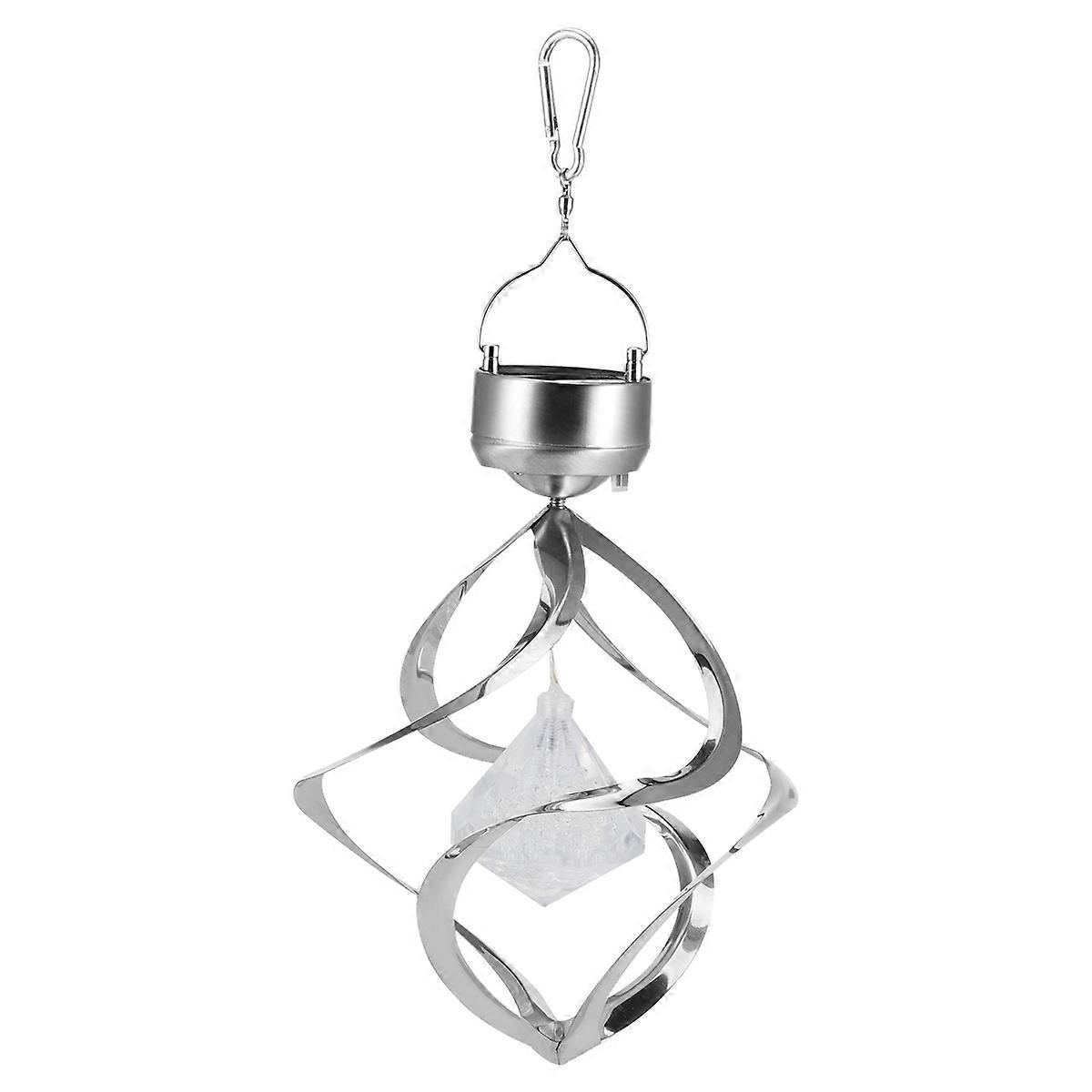 Garden Lights Solar Powered Wind Lamp Stainless Steel Solar Powered Front Yard 1Pack