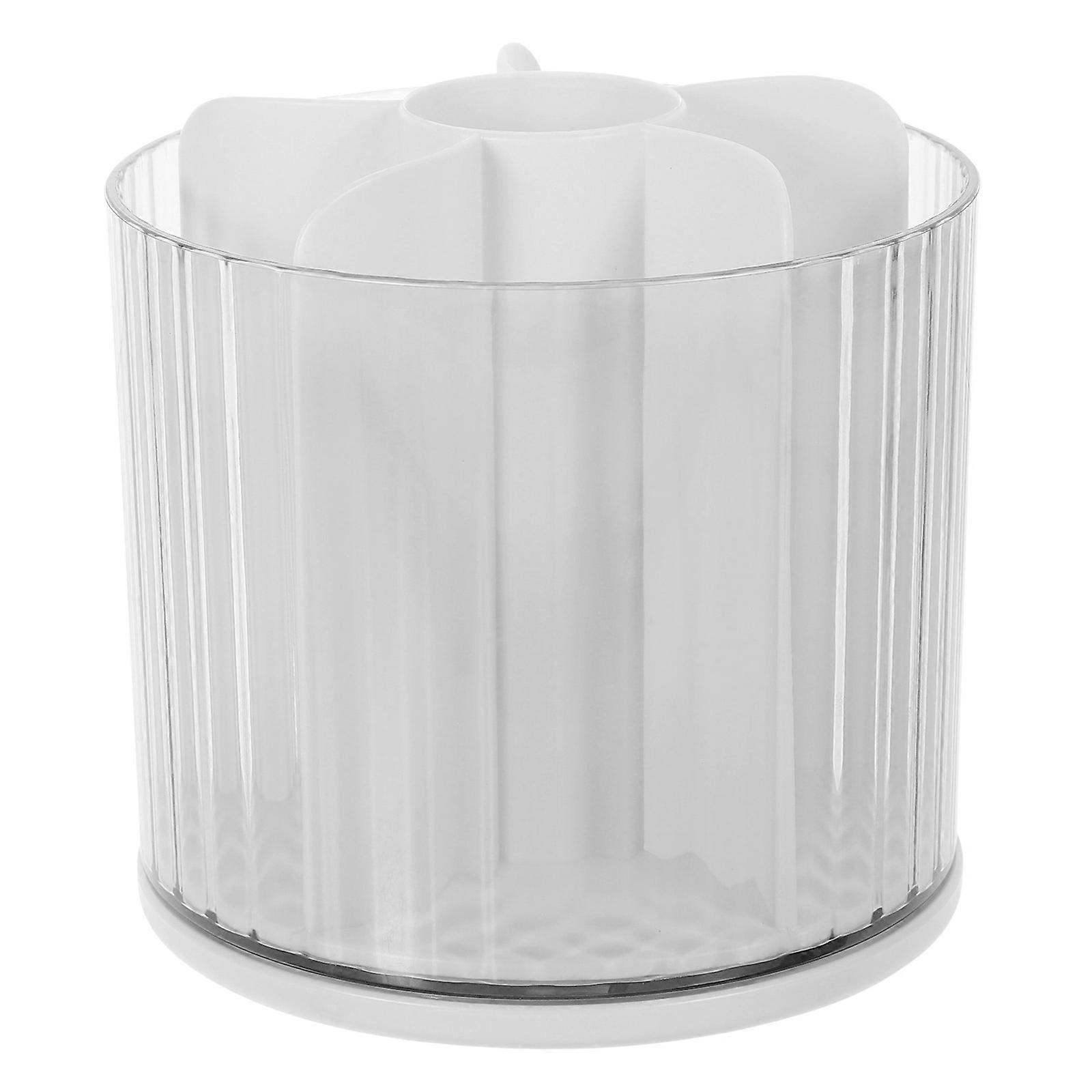 Rotating Desktop Organizer with Compartments for Pens, Office Supplies, and Cosmetic Brushes – Stylish Tabletop Storage for Efficient Desk