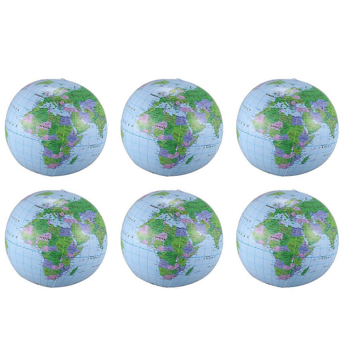 6X Inflatable Toy Globe Tellurion Training Geography Map Balloon Water Ball 40 cm