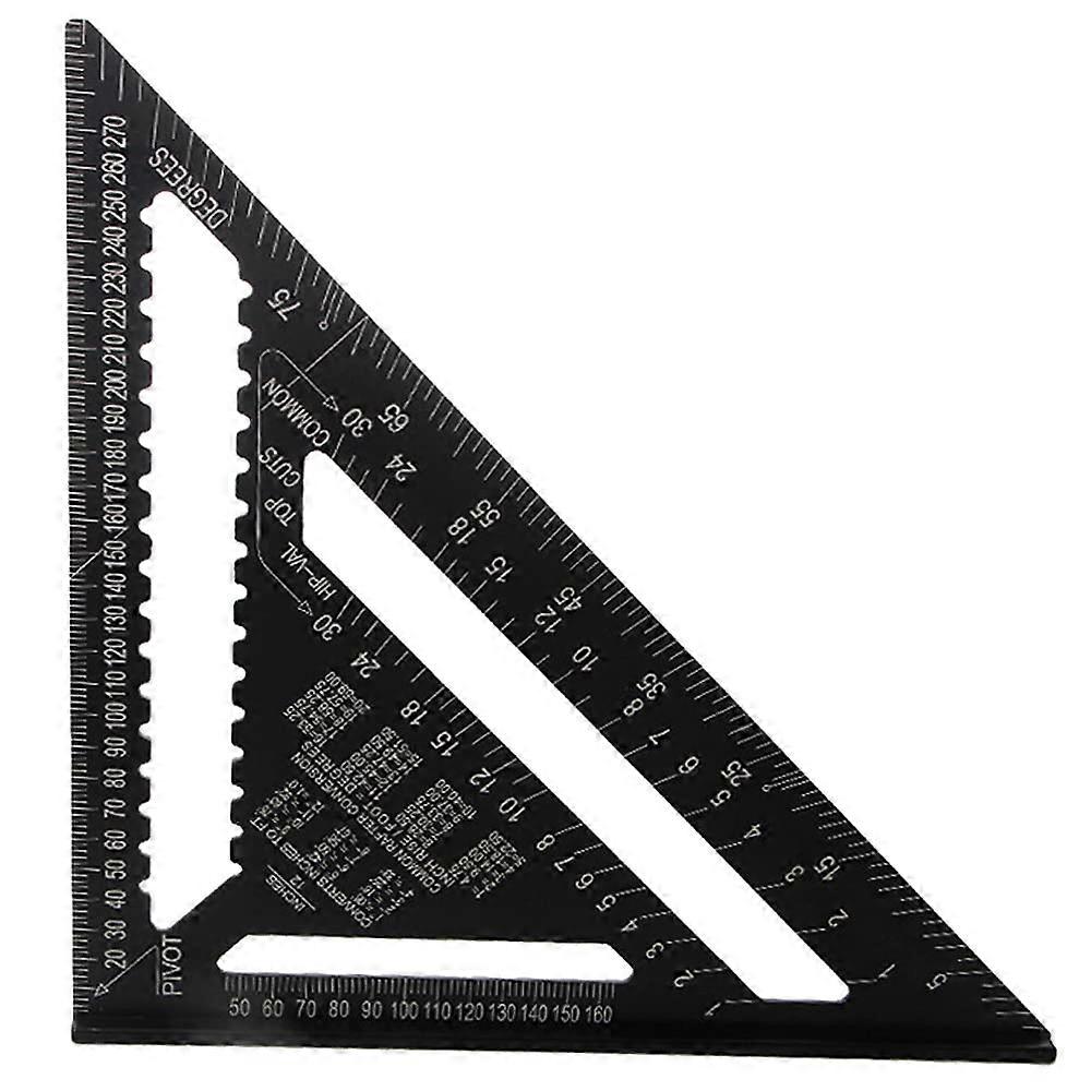 30cm Triangle Protractor, Triangular Ruler, Square Carpenter Triangle Metric Professional Carpentry Angle Ruler (AAA)