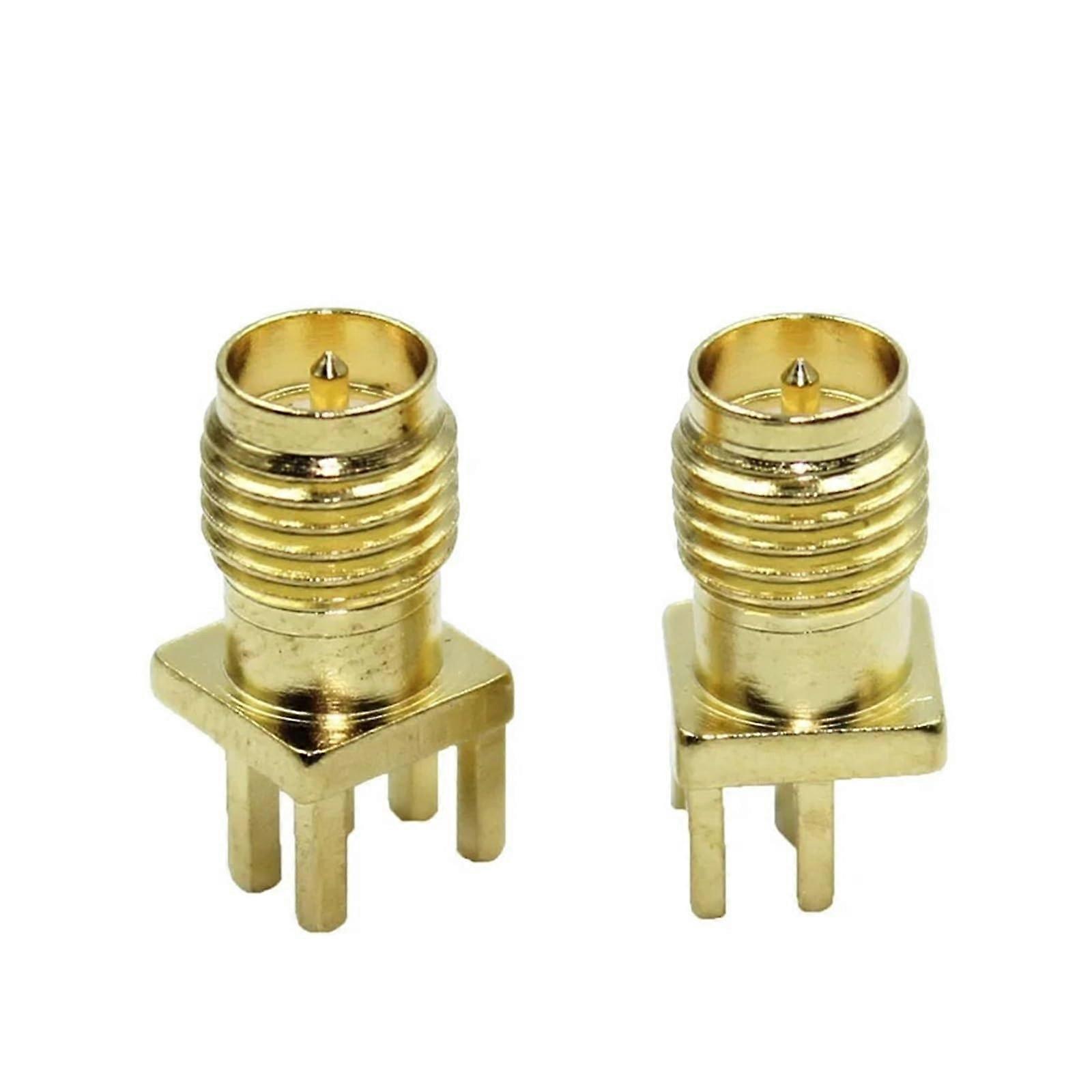 SMA Male Solder Edge PCB Clip RF Connector 10Pcs 1.6mm Spacing Compatible with Various PCB Applications