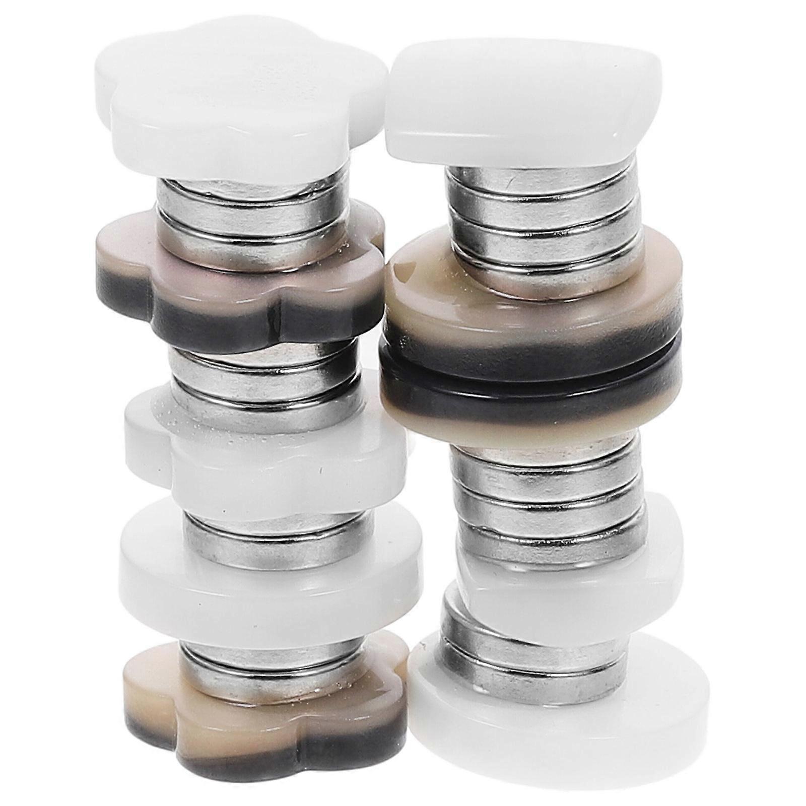 10pcs Magnetic Snap Buttons, Reusable for Clothes, Collars, Scarves – Secure Grip, Mixed Designs, Versatile Fashion Accessory