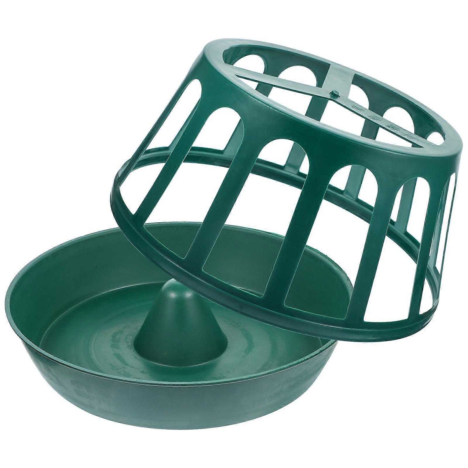 Feeding Trough for Chicken Duck Poultry Feeder Practical Drinking Tool Blue 1Pc