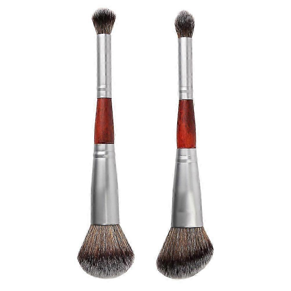 2 stuks dubbelzijdige make-up borstels oogschaduw borstels vrouwen make-up benodigdheden