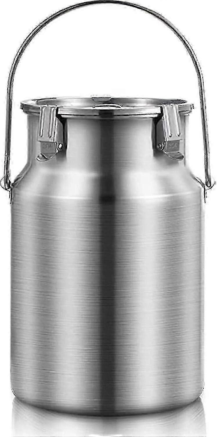 ポータブル 5L ミルクバケット、シーリングリッド付きステンレススチール液体貯蔵ケトル