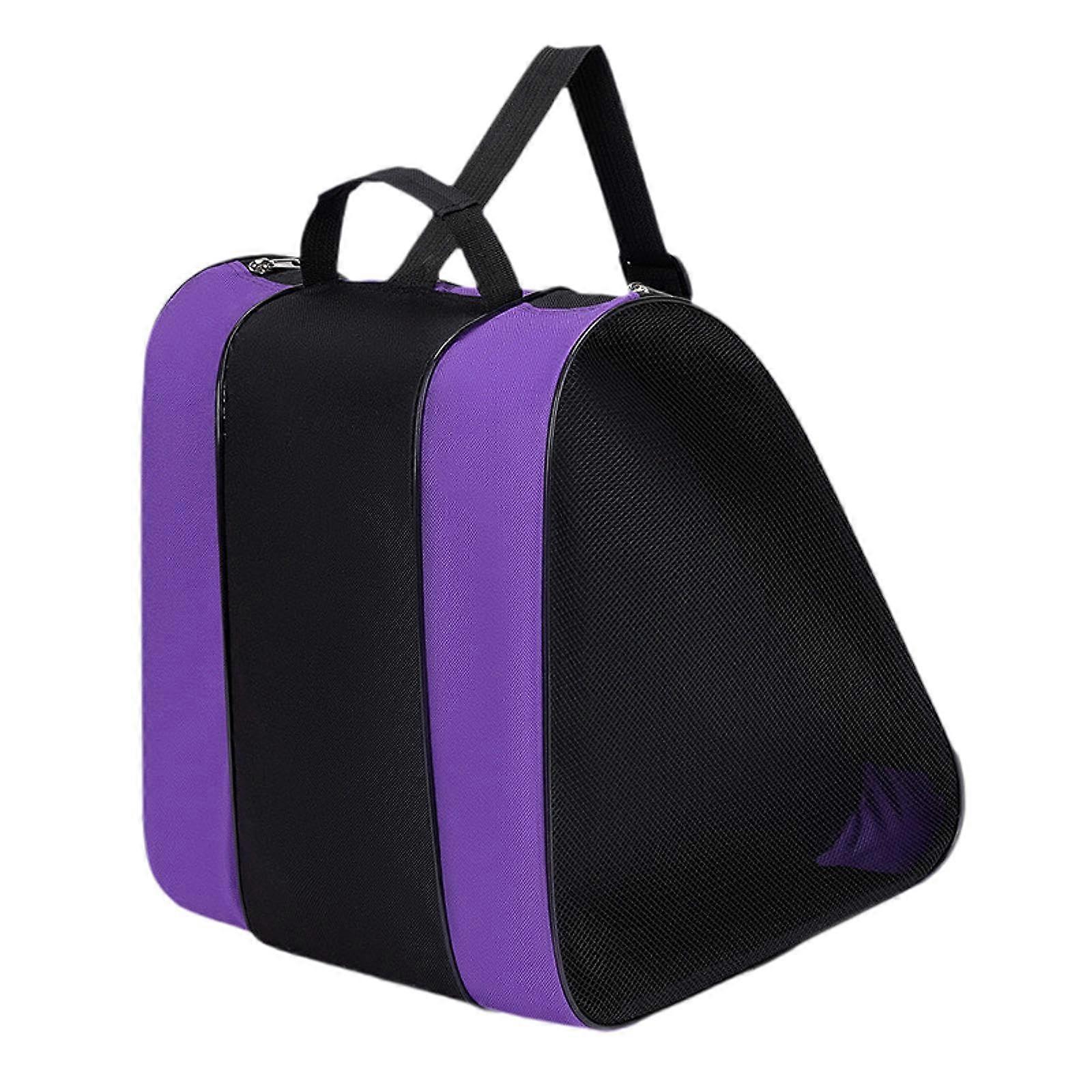 Rollschuhtasche Oxford-Stoff für Mädchen mit Verstellbarem Gurt, Schlittschuhtasche für Kindertraining, Rollschuhträger, 24L