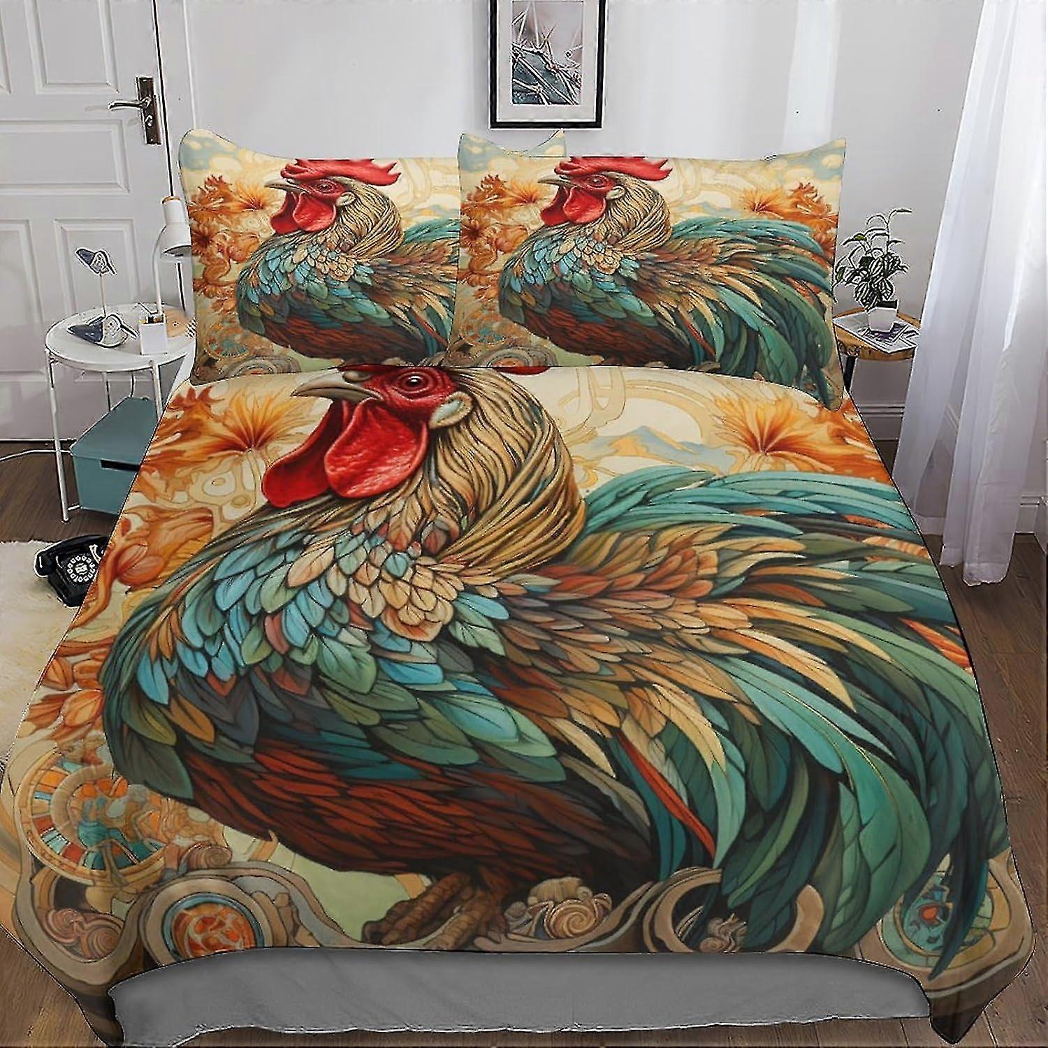 Conjunto de capa de edredão com estampa animal Capa de edredom de microfibra Capa de colcha de impressão 3D com fronhas para crianças