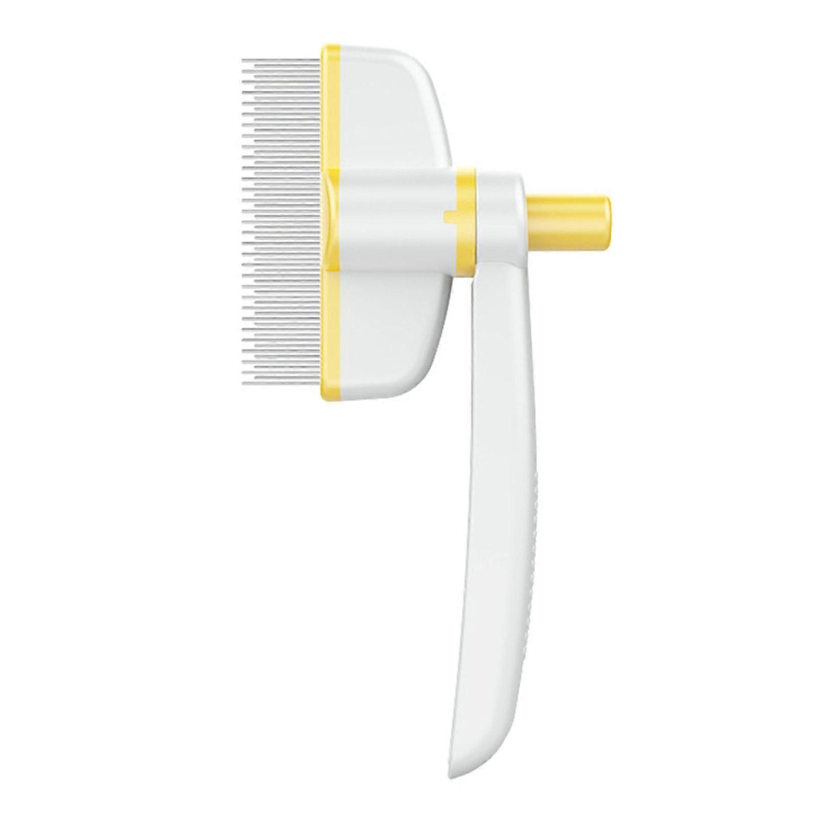 2 in 1 Cat Comb Pet Hair Removal Brush Self Cleaning Rotatable Dog Grooming Tool for Small Medium Large Pets
