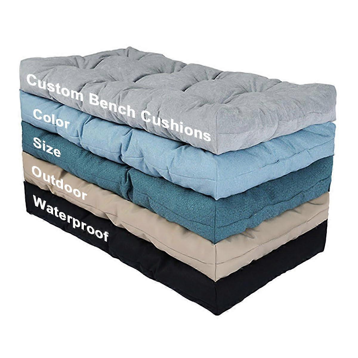 Custom Bench Cushion, Outdoor Bench Cushion, NonSlip Garden Bench Cushion, Back Cushion, Swing Seat Cushion for Patio, Garden Furniture, Seat Cushion