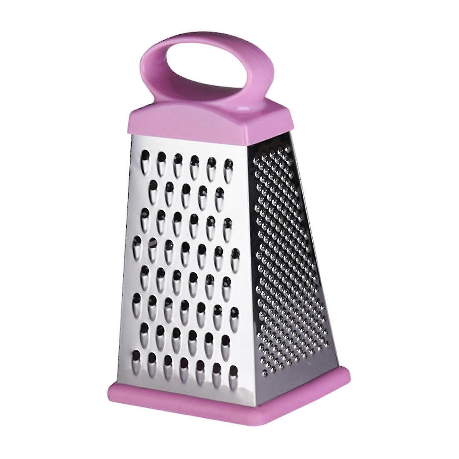 Ergonomic Vegetable Grater with Rubber Ring and Four Sides for Potatoes and Cheese