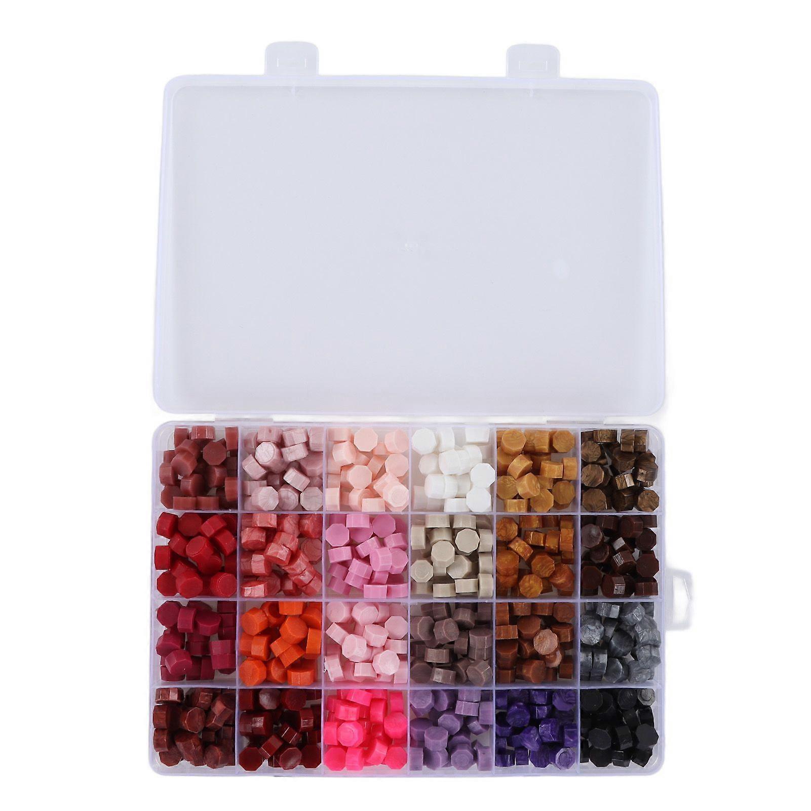 2025 Latest Model  Sealing Wax Beads 24 Colors Octagonal Exquisite Craft