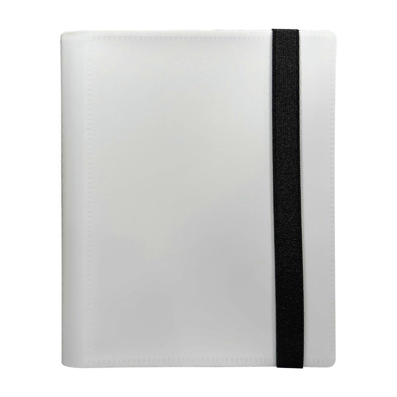 Trading Card Binder Portable With 9 Pocket Pages Holds 360 Cards White